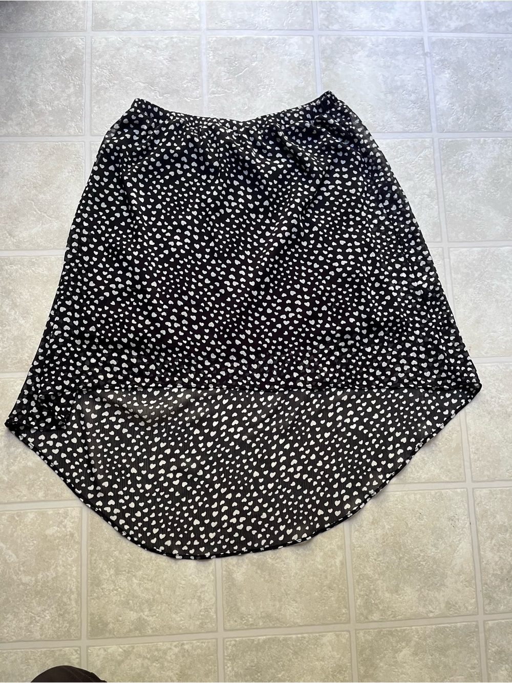 Garage Hi Low Skirt With Hearts Size Small